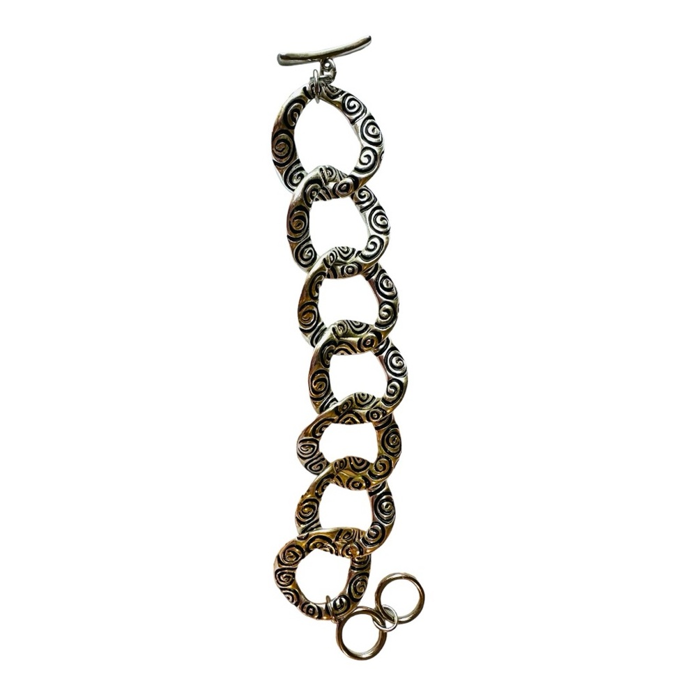 Decorative Metal Bracelet Antiqued Finish NEW - Picture 7 of 8